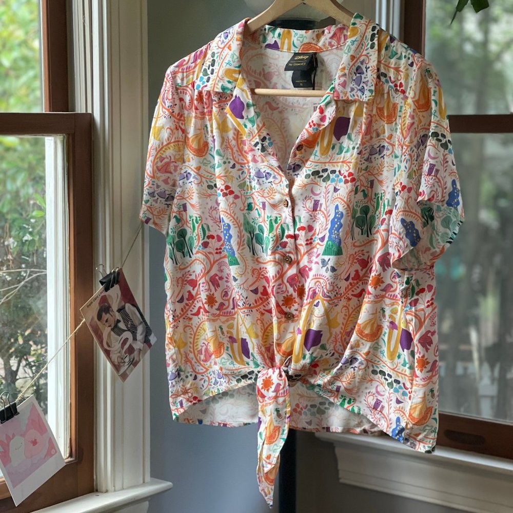 Disney Her Universe Tangled Short Sleeve Button Down